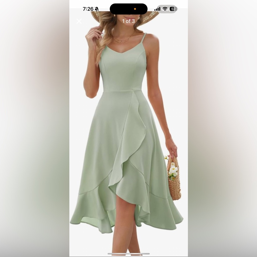 Light Green Cocktail/Bridesmaids Dress